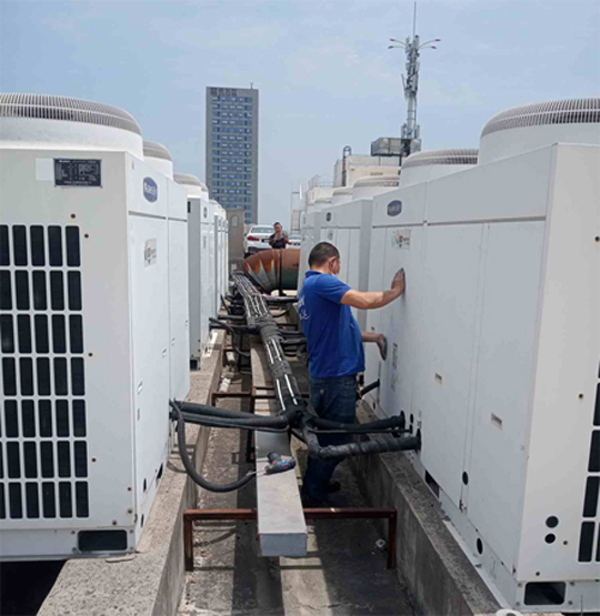 温泉中央空调制热和不制冷系统维修方法